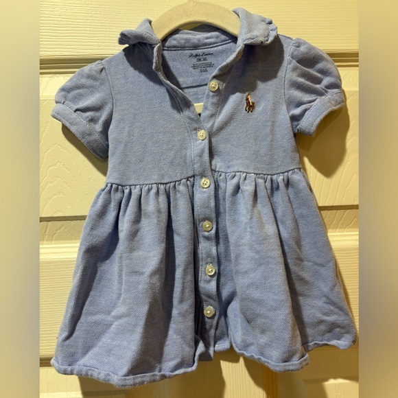 Ralph Lauren Other - Ralph Lauren Blue Baby Button Dress